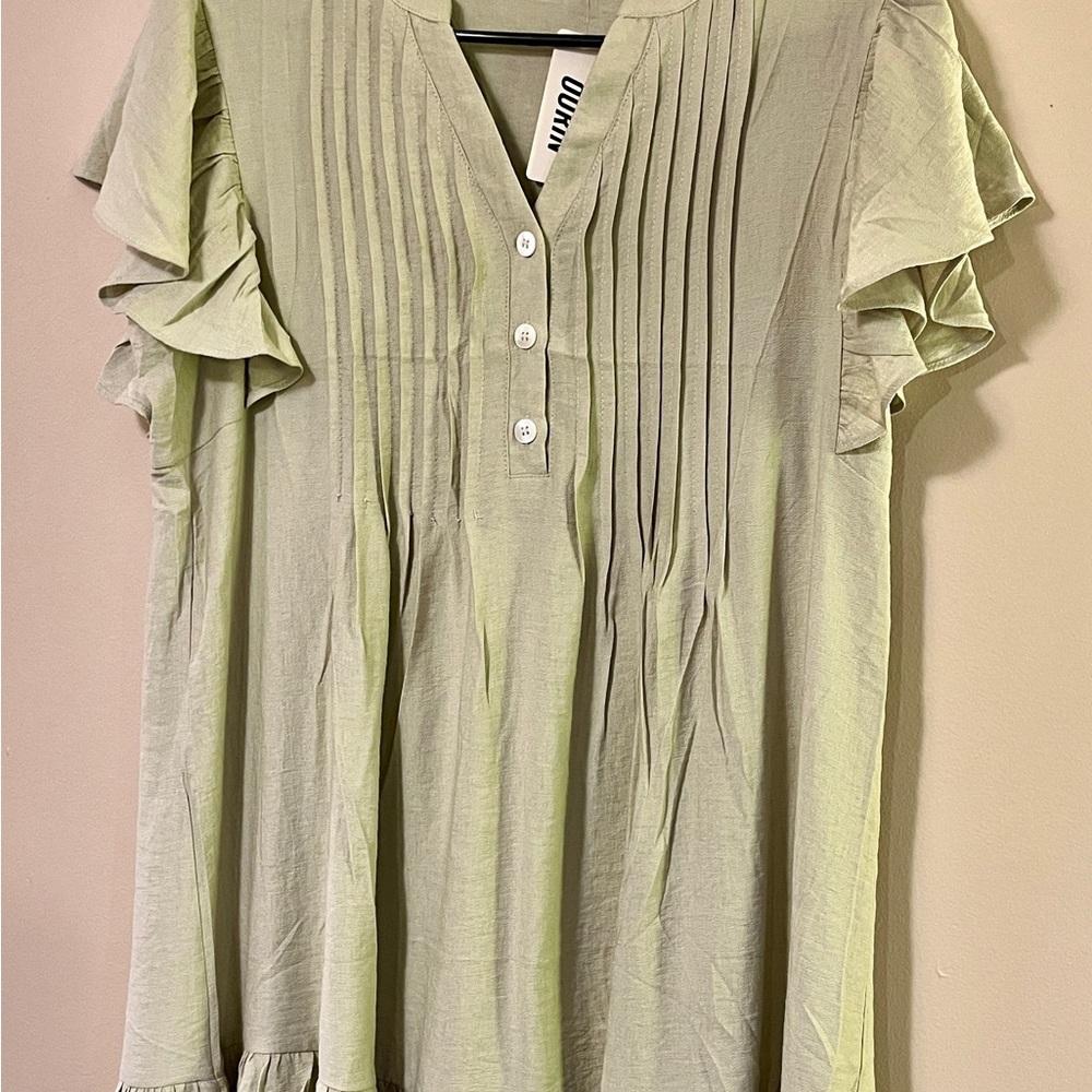 Ruffled Green Summer Dress